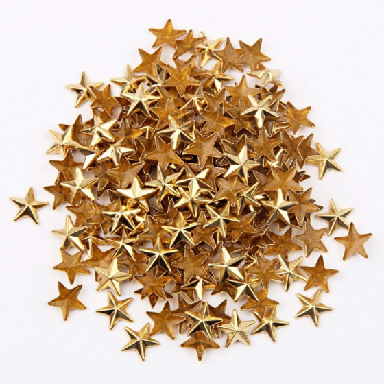 Bulk Wholesale 300pcs Gold 12x12mm Flatback Glue on Studs Hotfix Iron Stars-1/4\" Flatback Rhinestones 12x12mm Loose Rhinestones